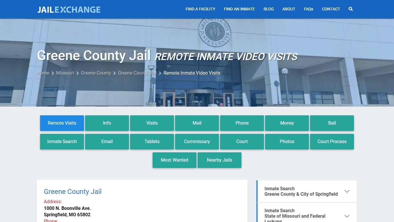 Video Visitation - Greene County Jail , MO - Jail Exchange